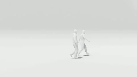 3d rendering of a man walking Stock Footage 296627382