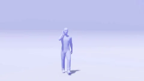 3d rendering of a man walking Video stock 300410187
