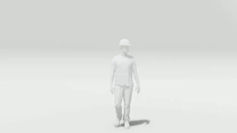3d rendering of a man walking Video stock 300410193