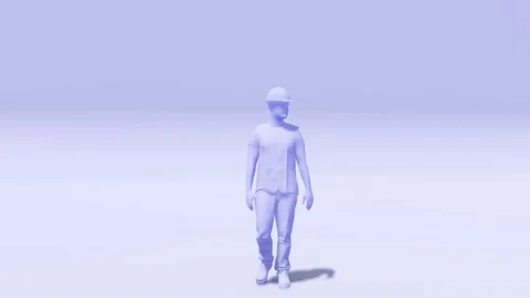 3d rendering of a man walking Video stock 300410201