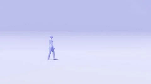 3d rendering of a man walking Video stock 300410202
