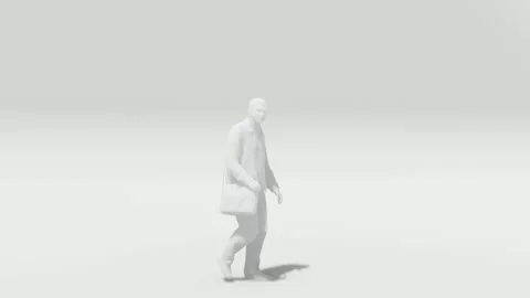 3d rendering of a man walking Stock Footage 300410316
