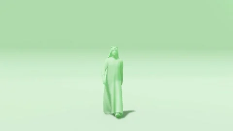 3d rendering of a man walking Video stock 300410334
