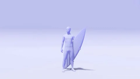 3d rendering of a man walking Video stock 300410347