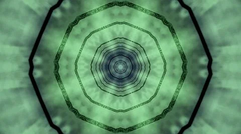3d rendering of Mandala looping seamless Kaleidoscope Stock Photos