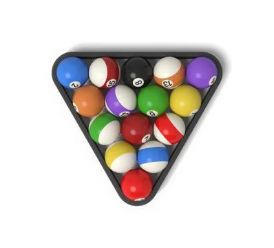 3d rendering of many billiard balls with colorful stripes and numbers inside a イラスト素材