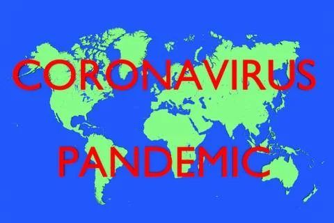 3d rendering of a map of Earth in bright colors Stock Illustration