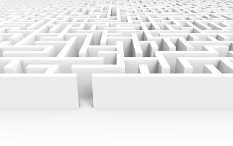 3d rendering maze Stock Illustration