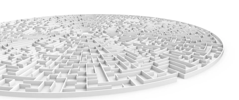 3d rendering maze Stock Illustration