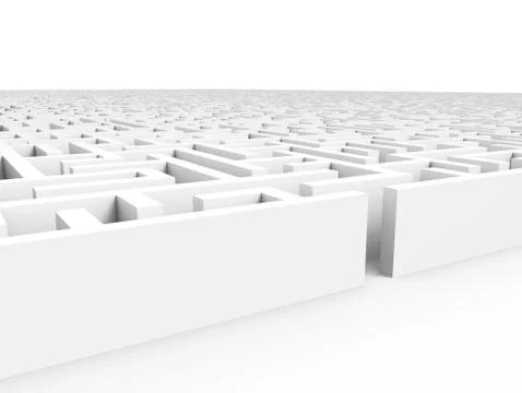 3d rendering maze Stockillustratie