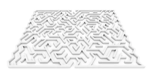 3d rendering maze Stock Illustration