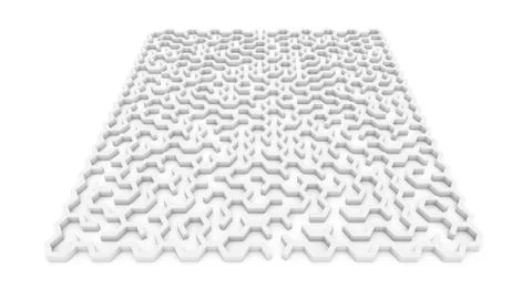 3d rendering maze Stock Illustration
