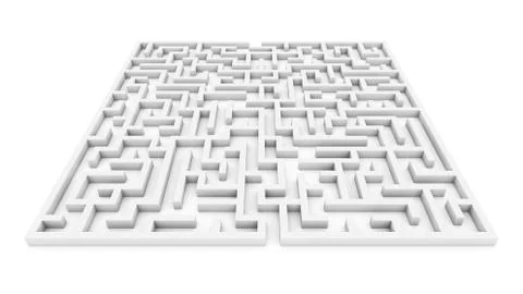 3d rendering maze Stock Illustration