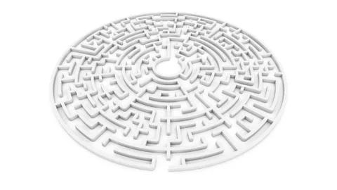 3d rendering maze Stock Illustration