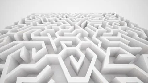 3d rendering maze Stock Illustration