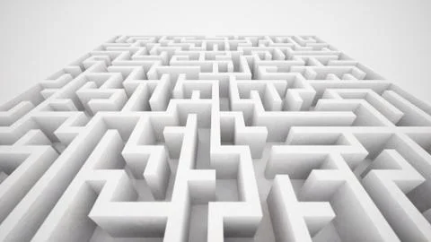 3d rendering maze Stock Illustration