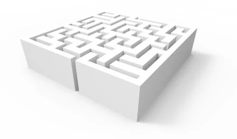 3d rendering maze Stock Illustration
