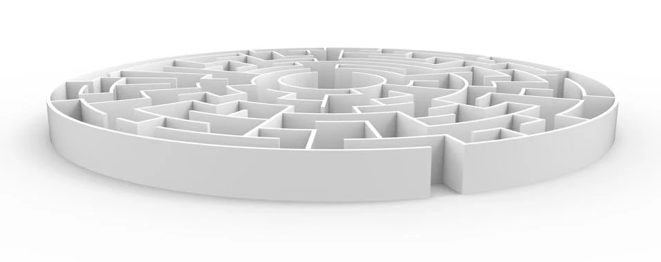 3d rendering maze Stock Illustration