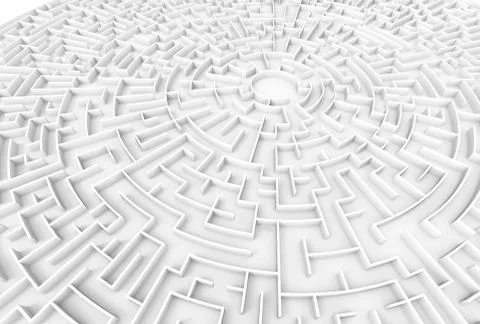 3d rendering maze Stock Illustration