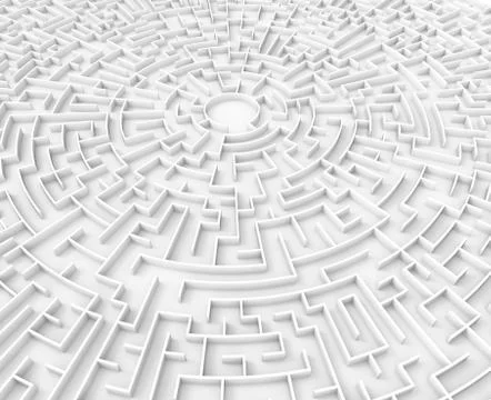 3d rendering maze Stock Illustration