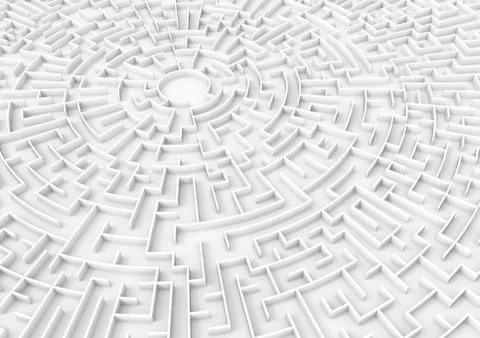 3d rendering maze Stock Illustration