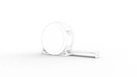 3d rendering of a measuring tape isolated in white background Ilustración de archivo