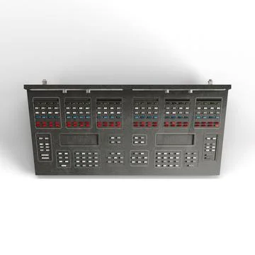 3D rendering of a media control panel on a white background Stock Illustration