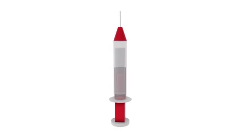 3D rendering of a medical syringe on a plain background Stock-Footage 285060370