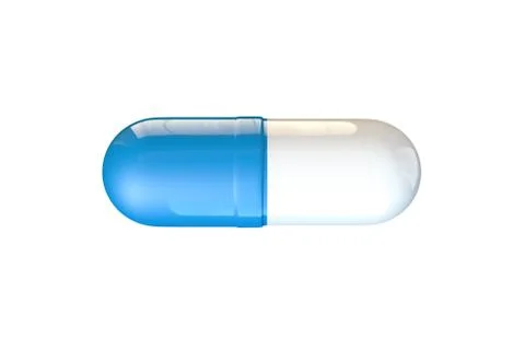 3D Rendering of Medicine Concept Capsule Pill and Tablet on White Stock-Illustration