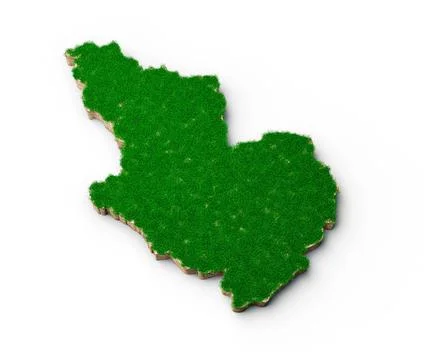 3d rendering of the Medina map with grass texture isolated on a white background Stock Illustration
