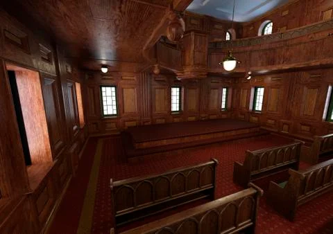 3D Rendering Meeting Lodge Stock Illustration