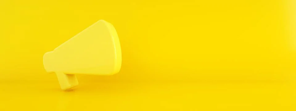3D rendering megaphone panoramic Stock Photos