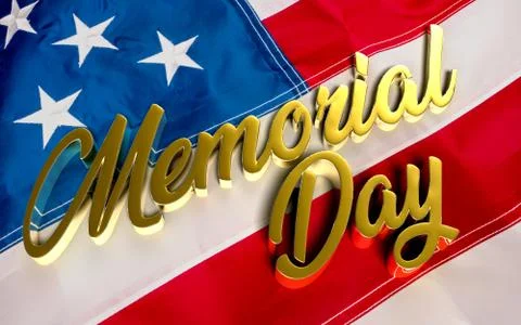 3D rendering Memorial day. Stock Illustration