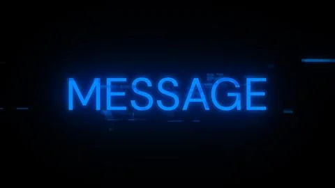 3D rendering message text with screen effects of technological glitches Stock Photos