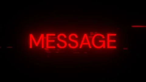 3D rendering message text with screen effects of technological glitches 写真素材