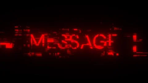 3D rendering message text with screen effects of technological glitches Stock-Fotos