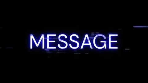 3D rendering message text with screen effects of technological glitches 写真素材