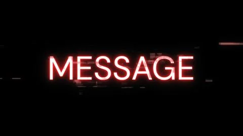 3D rendering message text with screen effects of technological glitches Stock Photos