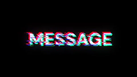 3D rendering message text with screen effects of technological glitches 스톡 사진