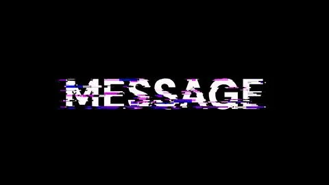 3D rendering message text with screen effects of technological glitches Foto stock