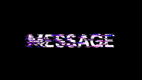 3D rendering message text with screen effects of technological glitches Foto stock