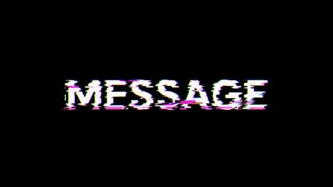 3D rendering message text with screen effects of technological glitches Stock-Fotos