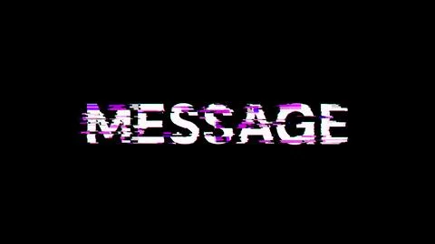 3D rendering message text with screen effects of technological glitches 스톡 사진