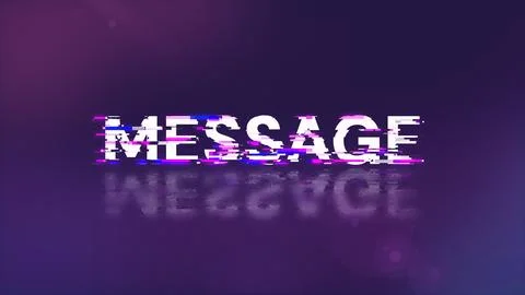 3D rendering message text with screen effects of technological glitches Stock Photos