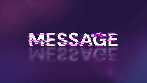 3D rendering message text with screen effects of technological glitches Stock-Fotos