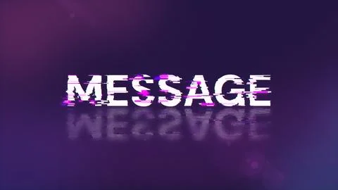 3D rendering message text with screen effects of technological glitches 스톡 사진
