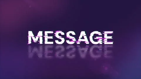 3D rendering message text with screen effects of technological glitches 스톡 사진