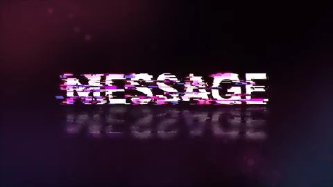 3D rendering message text with screen effects of technological glitches Stock Photos