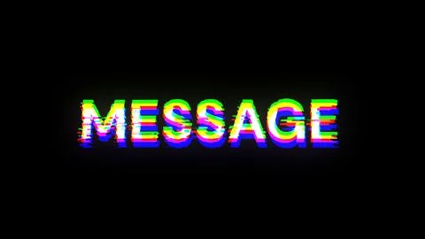3D rendering message text with screen effects of technological glitches Foto stock