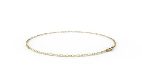3D rendering of a metal chain in a circle isolated on white background Stock Illustration
